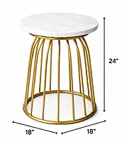 Brom Marble Top Sofa Peg Table