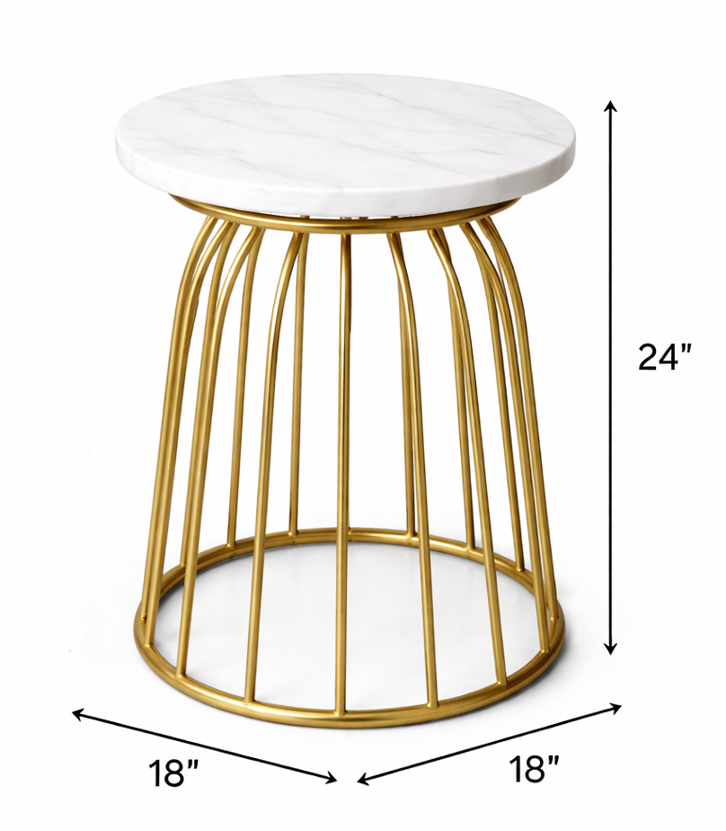 Brom Marble Top Sofa Peg Table