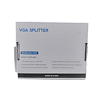 I-TEK 2-Port VGA Video Splitter – Dual Monitor Output 15-Pin VGA Connector