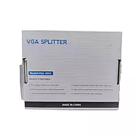 I-TEK 2-Port VGA Video Splitter – Dual Monitor Output 15-Pin VGA Connector