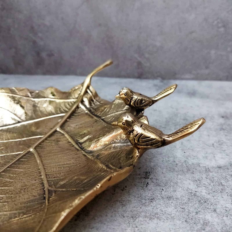 Brass Decor Plate - 2.7 inch Height | Ornamental Brass Decor Plate for Home Decor