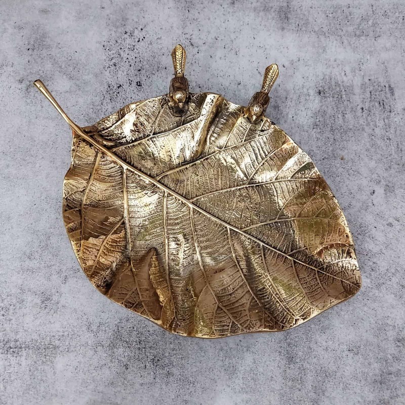 Brass Decor Plate - 2.7 inch Height | Ornamental Brass Decor Plate for Home Decor