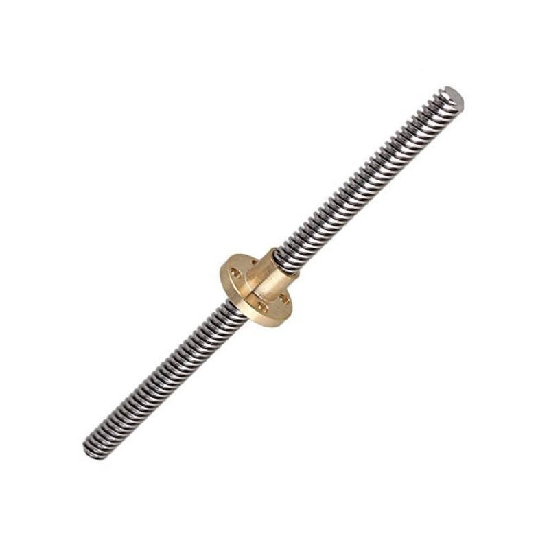 600 mm Trapezoidal 4-Start Lead Screw 8 mm Thread 2 mm Pitch with Copper Nut