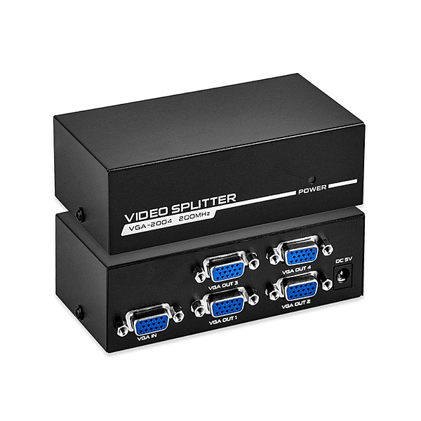 I-TEK 2-Port VGA Video Splitter – Dual Monitor Output  15-Pin VGA Connector