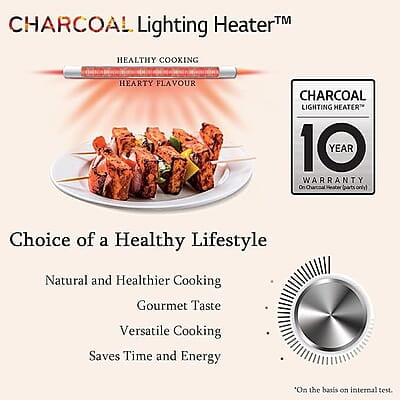 LG 32 L Scan to Cook Wi-Fi Enabled Charcoal Convection Healthy Microwave Oven (MJEN326PKW