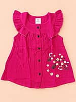 Nilavi – Muslin Front-Open Baby Frock | Assorted Colours Nilavi – Muslin Front-Open Baby Frock | Assorted Colours