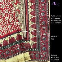 PURE LINEN SILK SAREE YBRSLIN21128