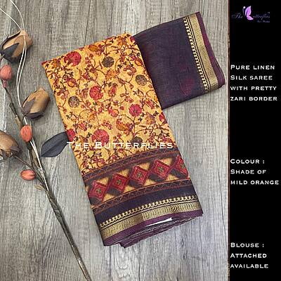 PURE LINEN SILK SAREE YBRSLIN21127