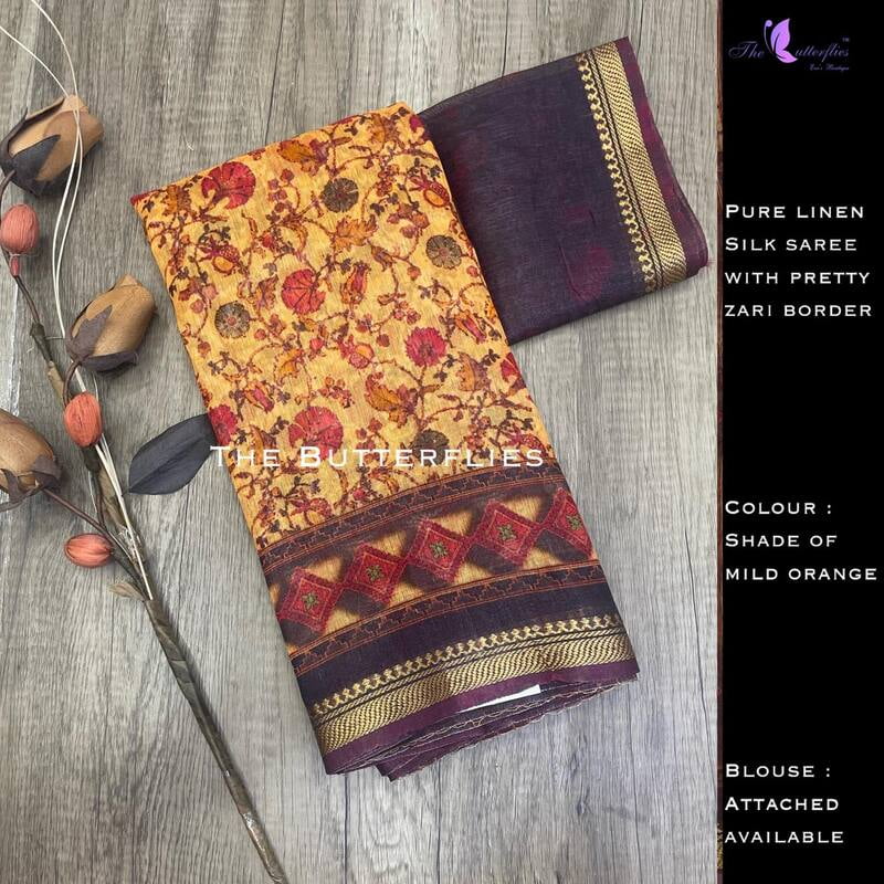 PURE LINEN SILK SAREE YBRSLIN21127