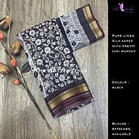 PURE LINEN SILK SAREE