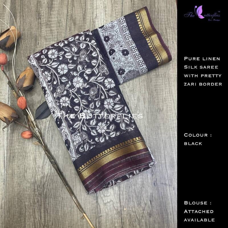 PURE LINEN SILK SAREE