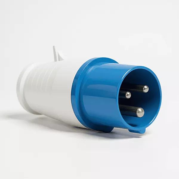 32A Industrial Plug Straight - 3 Pin