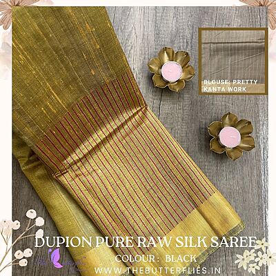 DUPION RAW SILK SAREE YBRSRSS21842