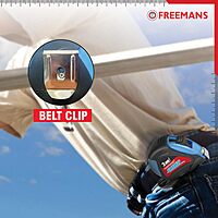 3 Mtr Steel Measuring Tape -  (Blue) With Rubberized Unbreakable ABS case || Click Action Front Lock and Belt Clip