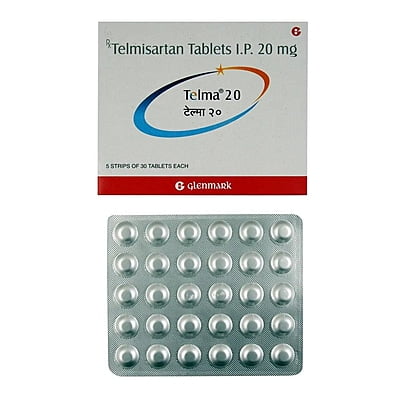 Telma 20 Tablet 30s | Telmisartan 20mg | Medish.in
