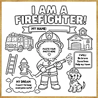 I Am a Firefighter – Colour & Frame Kit