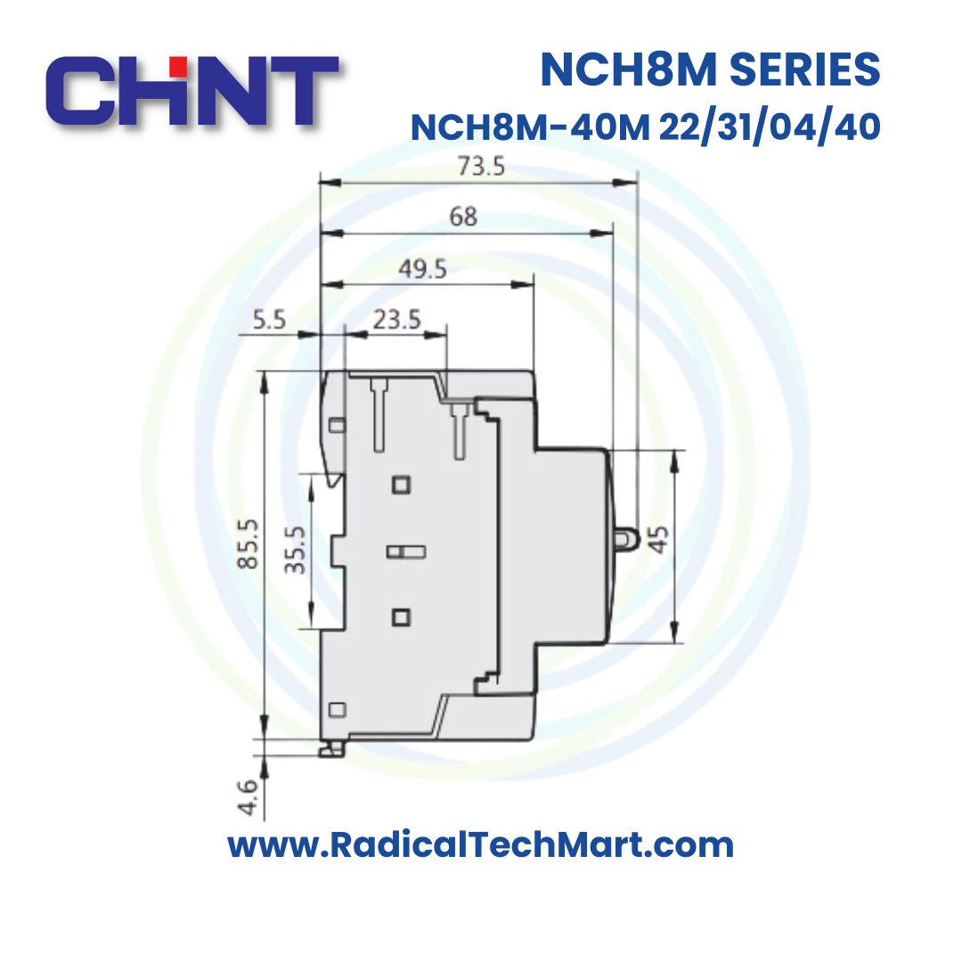 Chint NCH8-40M Contactor – Modular AC Switch for Low Inductive Load Control