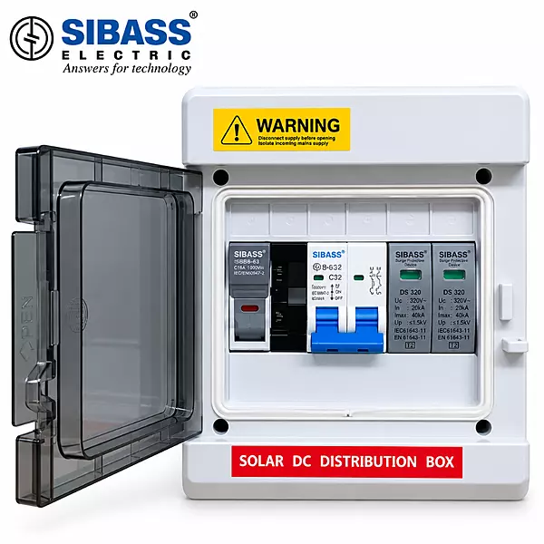 Sibass DCDB Premium IP66 Waterproof – 20A MCB,600V SPD & Fuse Holder (1 in 1 Out)