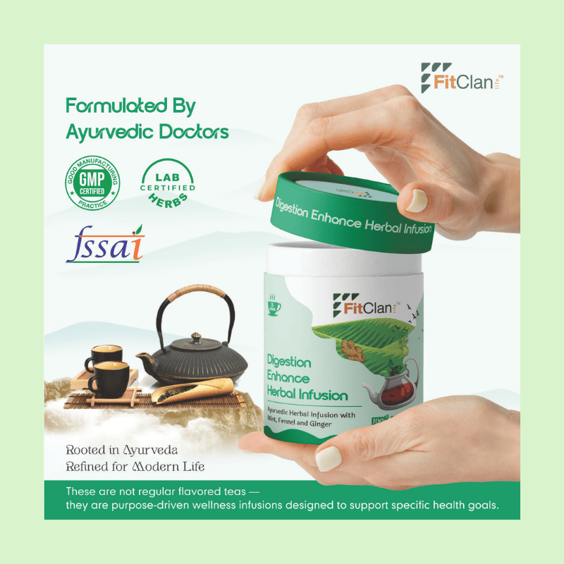 Digestion Enhance Herbal Tea | Ayurvedic Digestive Tea with Fennel, Ginger & Mint
