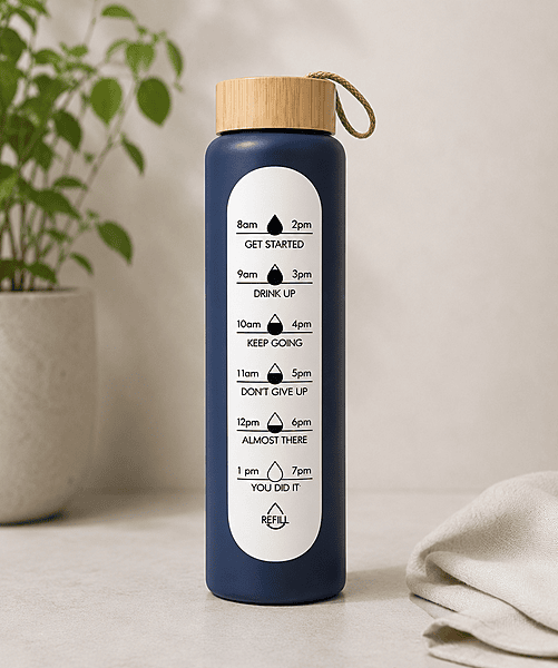 Glass Bottle With motivation quote