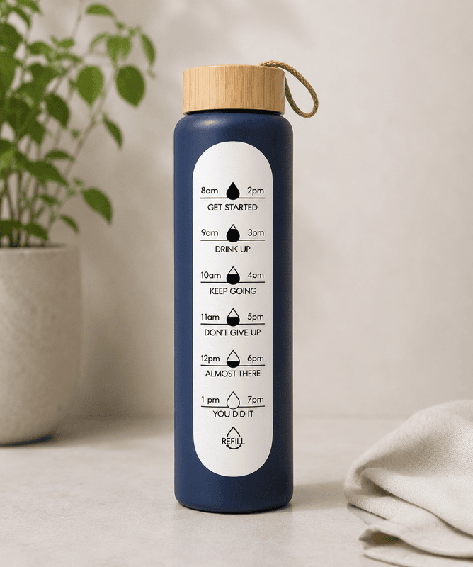 Glass Bottle With motivation quote