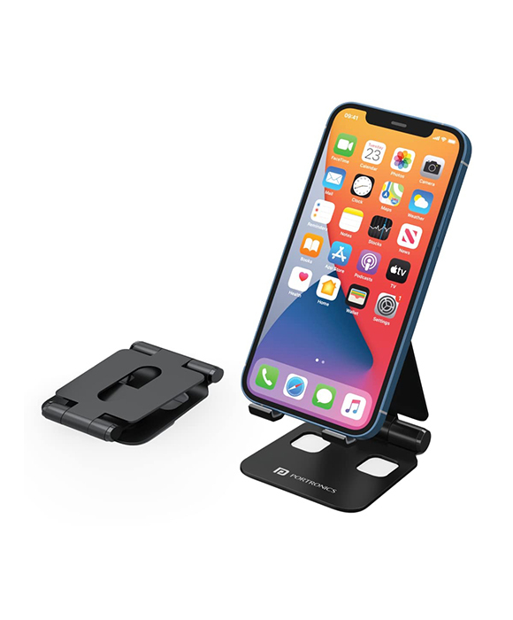 Portronics POR 1660 Modesk Flex II Desk Mobile Holder – Black