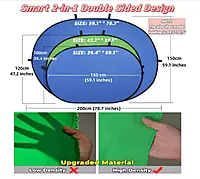 SHOPEE 100 x150 cm Blue Screen Green Screen