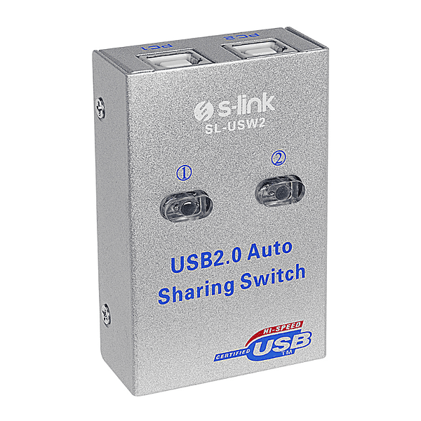 i-Tek 2-Port USB 2.0 Auto Sharing Switch – Auto-Switching for USB Devices Between Two PCs