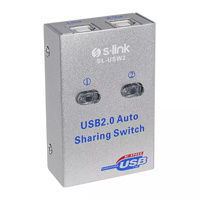i-Tek 2-Port USB 2.0 Auto Sharing Switch – Auto-Switching for USB Devices Between Two PCs