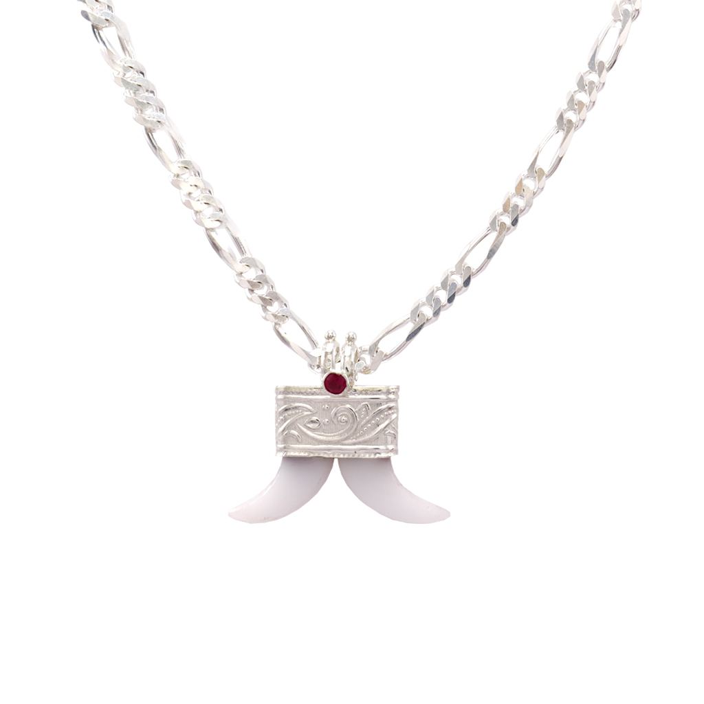 Silver Chain With Puli Nagam Dollar