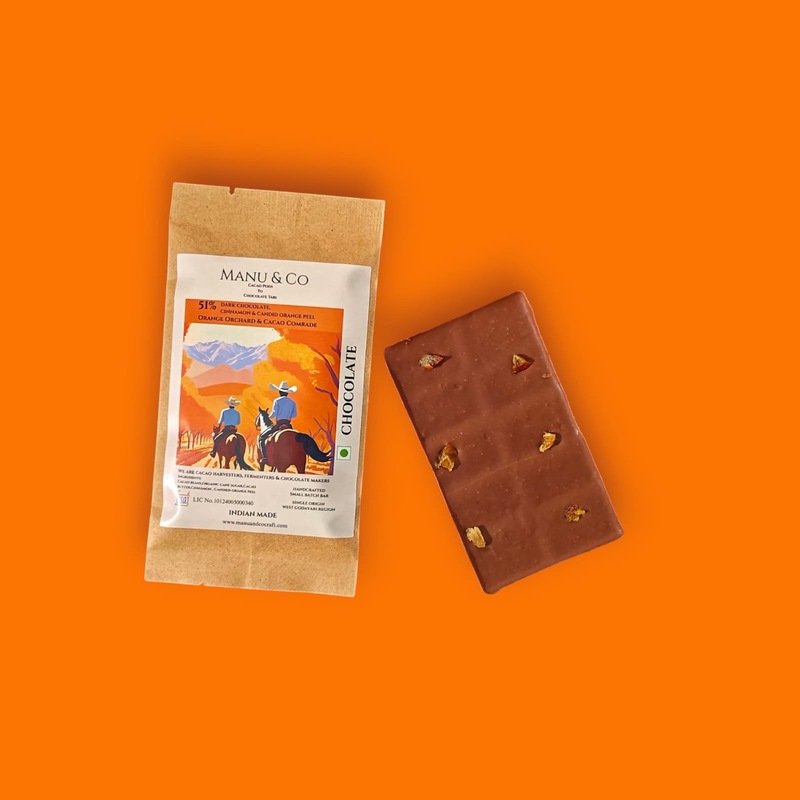 51% Dark Chocolate, Cinnamon & Candied Orange Peel 51% Dark Chocolate, Cinnamon & Candied Orange Peel