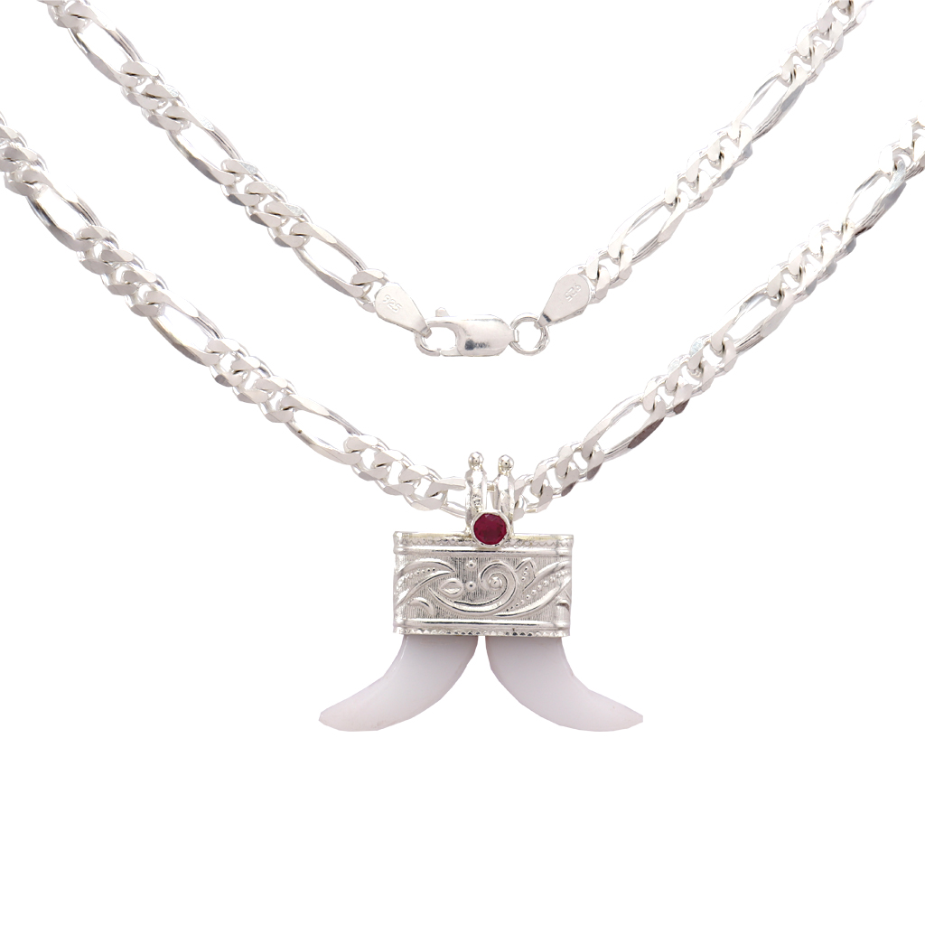 Silver Chain With Puli Nagam Dollar
