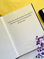 Gratitude journal- Aqua Flower