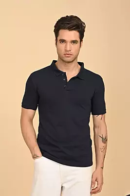Men's Polo T-shirt - Navy Blue