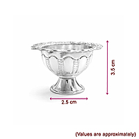 Sterling Silver Chandan Pela/Bowl | Traditional Silver Sandalwood Paste Cup for Pooja & Temple Use