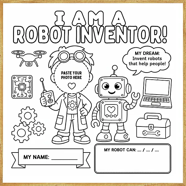 I Am a Robot Inventor – Colour & Frame Kit