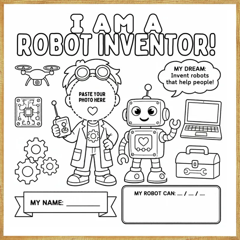 I Am a Robot Inventor – Colour & Frame Kit