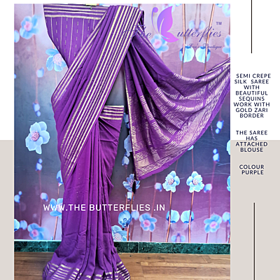 SEMI CREPE SILK SAREE DVFSCRE22871