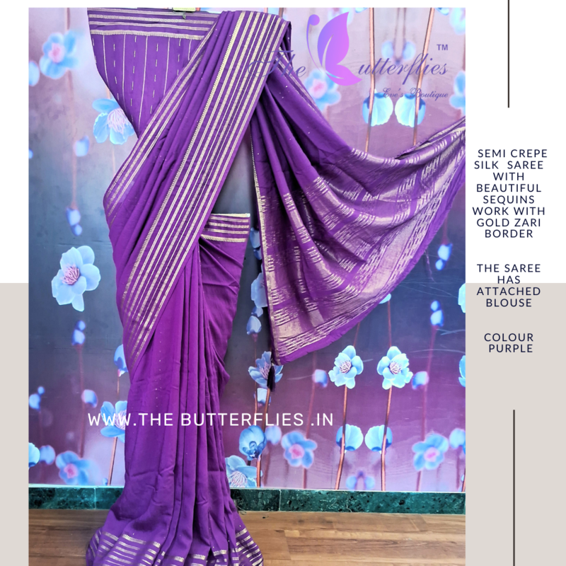 SEMI CREPE SILK SAREE DVFSCRE22871