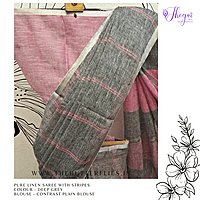 PURE LINEN SAREE YBRSLIN23599