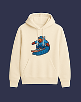 Unisex Off White Snowboard Graphic Printed All-Weather Hoodie