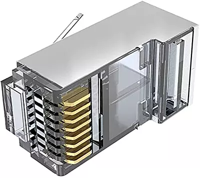RJ45 Cat6 Gold Plated Pass through Connectors