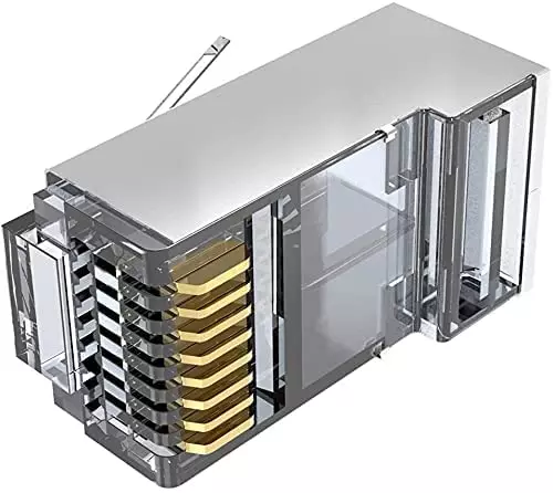 RJ45 Cat6 Gold Plated Pass through Connectors