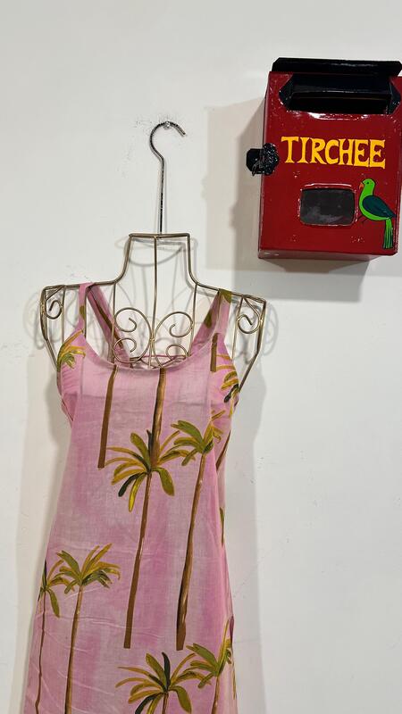 Ira's strappy back lace up kurta - Pink & Palms