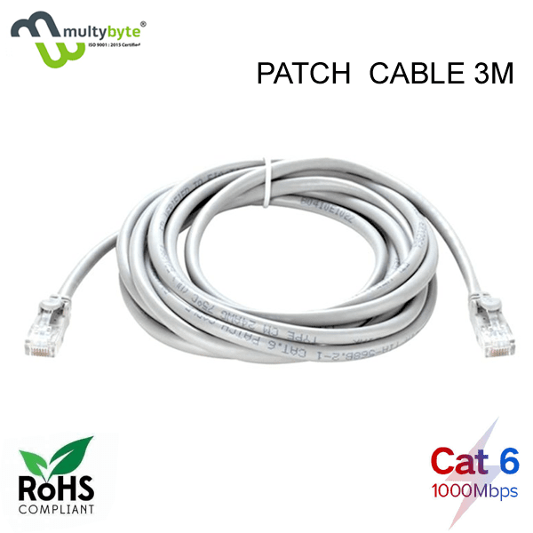 MULTYBYTE CAT 6 PATCH CORD 3 MTR