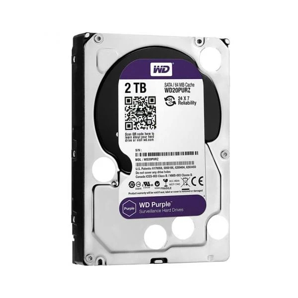 Refurbished WD Purple 2TB  Hard Disk Drive (WD20PURZ )