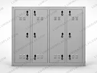 Clamshell front-service MS GI outdoor LED cabinet 1600 x 1280 mm, 140 mm deep – Lumina
