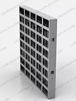 Wide-format MS GI outdoor P4 LED cabinet 1600 x 960 mm, rear service access – Lumina