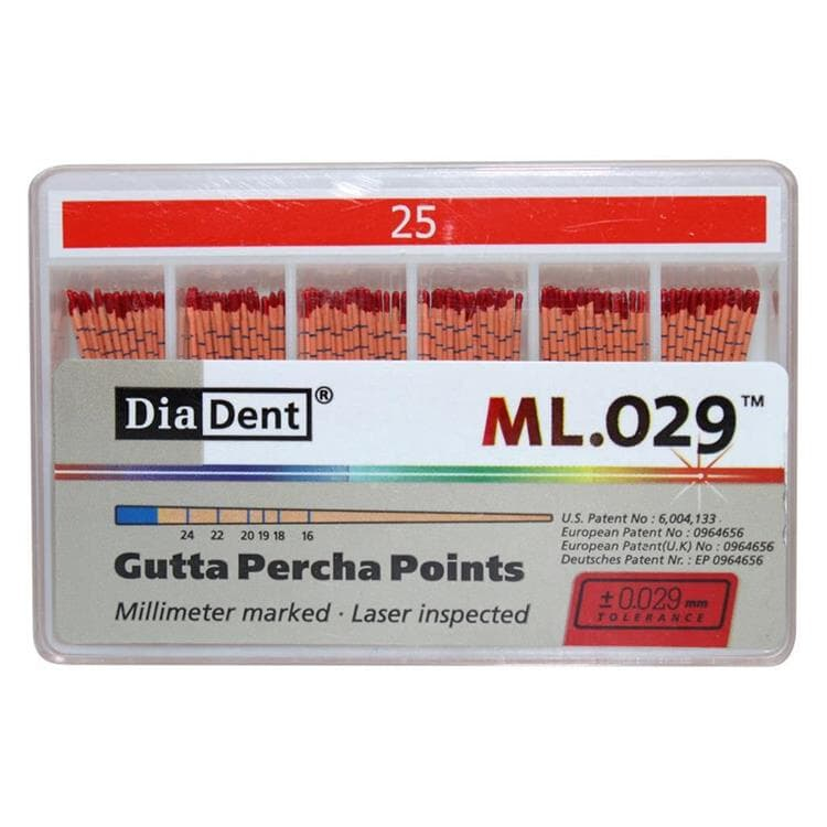DiaDent Gutta Percha Points 2% – ISO Standard Root Canal Points