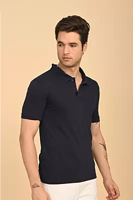 Men's Polo T-shirt - Navy Blue